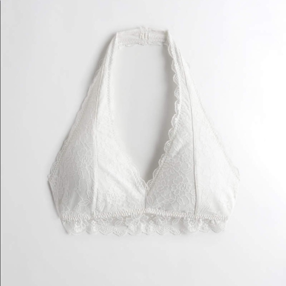 Hollister white bralette